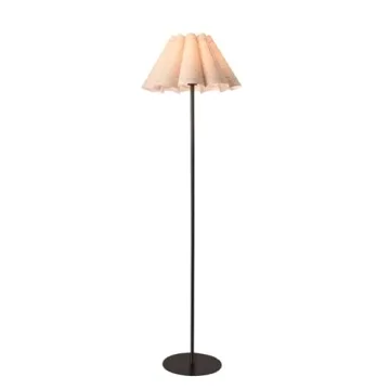Modern Floor Lamp with Beige Lampshade by KUNJOULAM