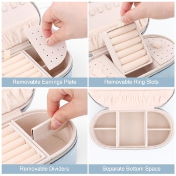 DesignSter Travel Jewelry Box for Women and Girls