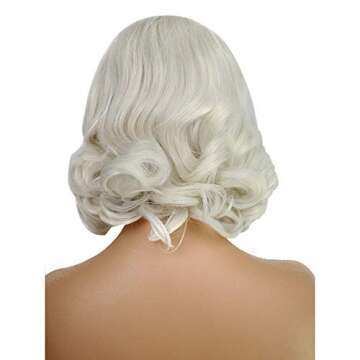 ANOGOL Natural-Looking Platinum Blonde Lace Front Wig