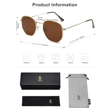 Polarized Square Sunglasses for Unisex with Chic Design