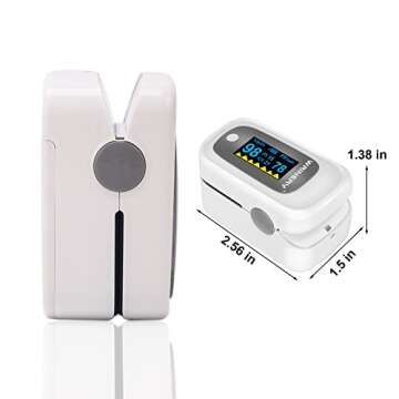 WRINERY Fingertip Pulse Oximeter, Oxygen Saturation Monitor, O2 Saturation Monitor, OLED Portable Ox...