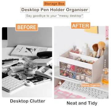 COMFYROOM Desk Organizer for Makeup and Office Supplies