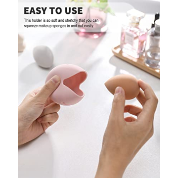 CORNERIA Travel Makeup Sponge Holder - Silicone & Washable