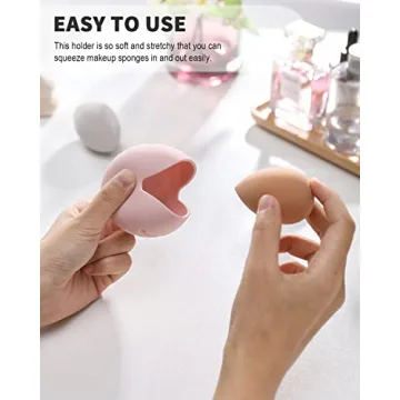 CORNERIA Travel Makeup Sponge Holder - Silicone & Washable
