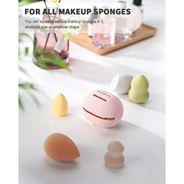 CORNERIA Travel Makeup Sponge Holder - Silicone & Washable