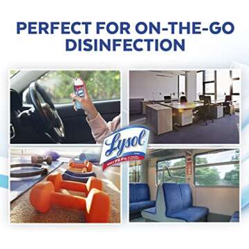 Lysol Disinfectant Spray - To Go - Crisp Linen - 4 Pack