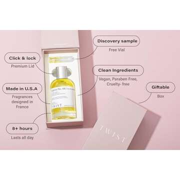 Twist - Cyperus No. 60 - Eau De Parfum Inspired by Santal 33, Long-Lasting Unisex, Perfume, Paraben ...