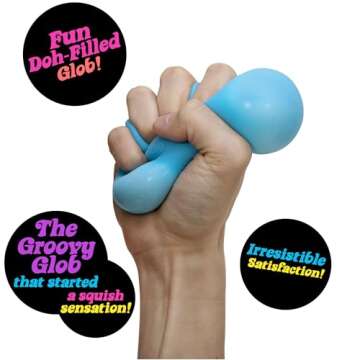 Schylling NeeDoh Original - Sensory Fidget Toy - Assorted Colors - Ages 3 to Adult , 1 Count ( Pack of 1)