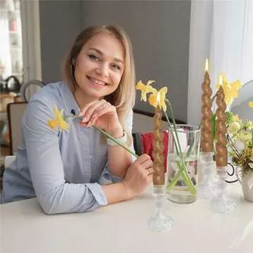 Gedengni Spiral Taper Candles - Elegant 7.5" Brown Set