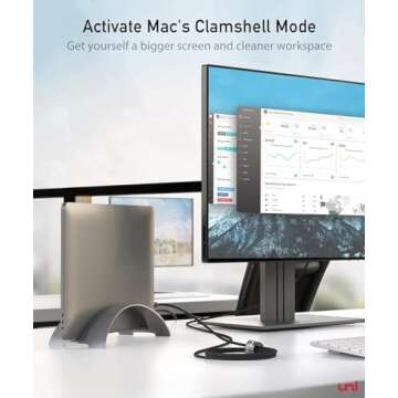 uni USB C to HDMI Cable for Home Office 6ft (4K@60Hz), USB Type C to HDMI Cable, Thunderbolt 4/3 Compatible with iPhone 15 Pro/Max, MacBook Pro/Air 2023, iPad Pro, Surface Book 2, Galaxy S24