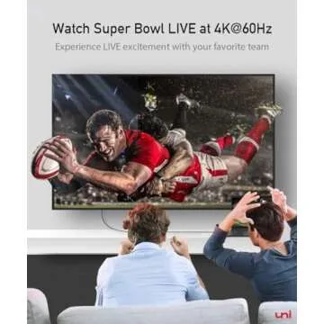 uni USB C to HDMI Cable for Home Office 6ft (4K@60Hz), USB Type C to HDMI Cable, Thunderbolt 4/3 Compatible with iPhone 15 Pro/Max, MacBook Pro/Air 2023, iPad Pro, Surface Book 2, Galaxy S24