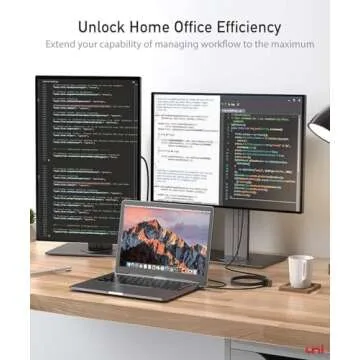 uni USB C to HDMI Cable for Home Office 6ft (4K@60Hz), USB Type C to HDMI Cable, Thunderbolt 4/3 Compatible with iPhone 15 Pro/Max, MacBook Pro/Air 2023, iPad Pro, Surface Book 2, Galaxy S24