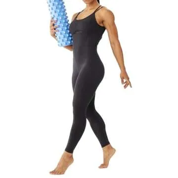 LOVESOFT Women's Sleevesless Bodysuit Dance Unitard, Backless Bodycon Rompers Jumpsuits for Workout Yoga