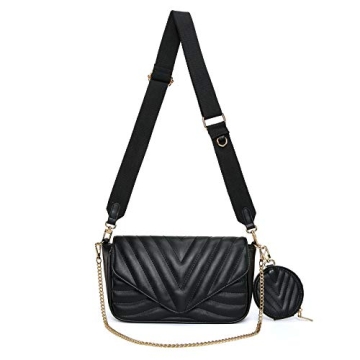 Chic Quilted Crossbody Bag for Women with Coin Purse