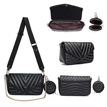 Chic Quilted Crossbody Bag for Women with Coin Purse