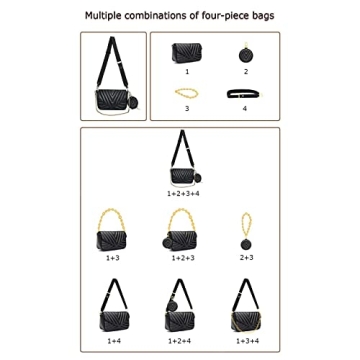 Chic Quilted Crossbody Bag for Women with Coin Purse