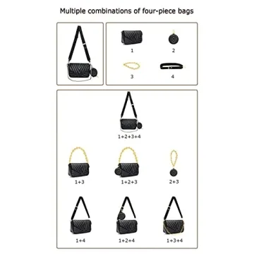 Chic Quilted Crossbody Bag for Women with Coin Purse