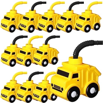 12-Piece Construction Truck Cups Set for Kids' Birthday Parties