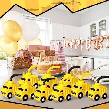 Construction Truck Drink Cups Set for Kids Birthday Party