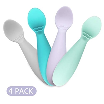 PandaEar Baby Infant Spoons BPA Free Soft Silicone Set
