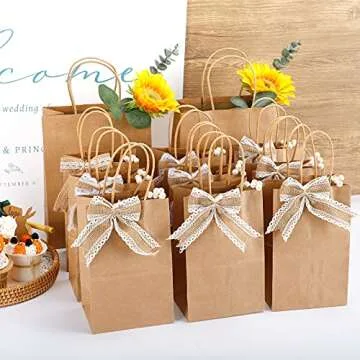 TOMNK Kraft Paper Gift Bags – Eco-Friendly, Durable, Versatile