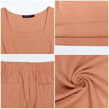 ROYLAMP Women's Stylish 2 Piece Summer Outfit - Jumpsuit Set