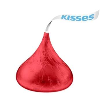 Hershey Giant Red Kisses Milk Chocolate Valentine's Gift Box - Extra Large Solid Chocolate Candy Treat For Parites, Valentines Exchange, and Decoration