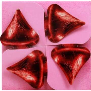 Hershey Giant Red Kisses Milk Chocolate Valentine's Gift Box - Extra Large Solid Chocolate Candy Treat For Parites, Valentines Exchange, and Decoration