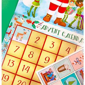Engaging Kids Advent Calendar with Reusable Holiday Stickers