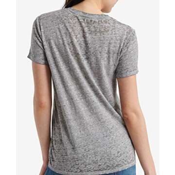 Lucky Brand Women's Dancing in The Street TEE - Stylish Heather Grey Graphic Tee