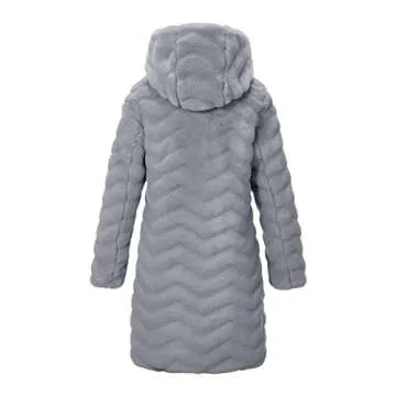 Bellivera Womens Leopard Print Fleece Coat, Spring and Winter Fashion Fuzzy Jacket Faux Fur Fluffy Cardigan Overcoat