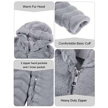 Bellivera Womens Leopard Print Fleece Coat, Spring and Winter Fashion Fuzzy Jacket Faux Fur Fluffy Cardigan Overcoat