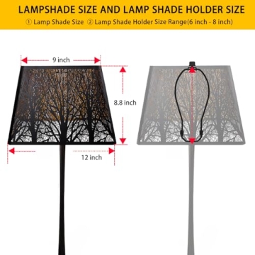 Stylish ALUCSET Metal Lampshade - Unique Tree Design