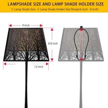 Stylish ALUCSET Metal Lampshade - Unique Tree Design
