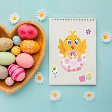 OHOME Easter Stickers - Easter Basket Stuffers for Kids - DIY Happy Easter Egg Bunny Sticker Easter Crafts Stickers,Kids Easter Gifts Decor Treats Games Toys Activities Party Favor Supplies(24 Sheets)