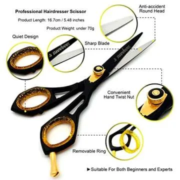 Saaqaans Professional Barber Shears Kit - Ultimate Hair Cutting Set