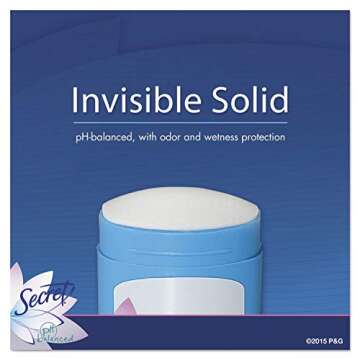 SECRET Powder Fresh Invisible Solid Deodorant Travel Size, 0.5 Oz (Pack of 2)