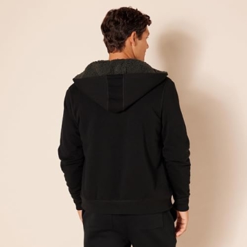 Sherpa-Lined Full-Zip Fleece Hoodie for Men