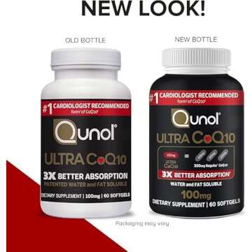 Qunol Ultra CoQ10 100mg Softgels - 3X Absorption & Energy Boost
