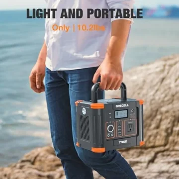 GRECELL 300W Portable Power Station for Camping and Home Backup