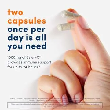 American Health Ester-C with Citrus Bioflavonoids Capsules - Gentle On Stomach, Non-Acidic Vitamin C - 500 mg, 60 Servings, 120 Count