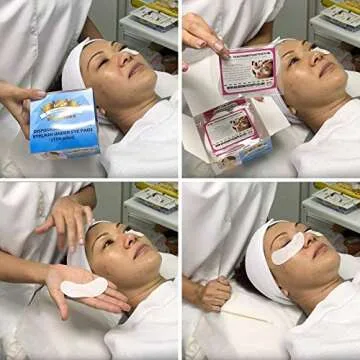 Gold Cosmetics & Supplies Brand - 150 Pairs Disposable DRY Non-woven EYE PADS for Eyelash Tinting & Lash Extension (Non-Sticky, NON-Adhesive)