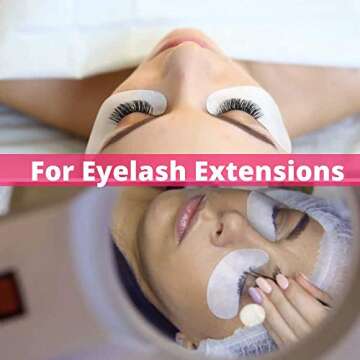 Gold Cosmetics & Supplies Brand - 150 Pairs Disposable DRY Non-woven EYE PADS for Eyelash Tinting & Lash Extension (Non-Sticky, NON-Adhesive)