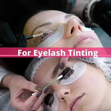 Gold Cosmetics & Supplies Brand - 150 Pairs Disposable DRY Non-woven EYE PADS for Eyelash Tinting & Lash Extension (Non-Sticky, NON-Adhesive)