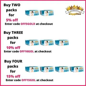 Gold Cosmetics & Supplies Brand - 150 Pairs Disposable DRY Non-woven EYE PADS for Eyelash Tinting & Lash Extension (Non-Sticky, NON-Adhesive)