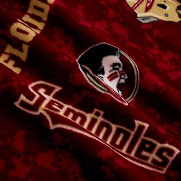 NCAA Florida State Seminoles Fleece Digital, Fabric by the Yard