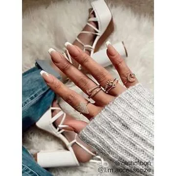 Stylish Nail Ring in Sterling Silver & 18K Gold