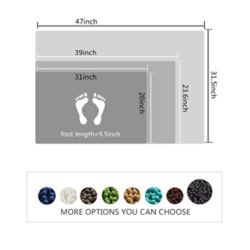 MAYSHINE Plush Chenille Bath Mat Soft Non-Slip Area Rug