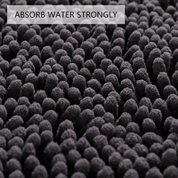 MAYSHINE Plush Chenille Bath Mat Soft Non-Slip Area Rug