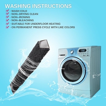 MAYSHINE Plush Chenille Bath Mat Soft Non-Slip Area Rug
